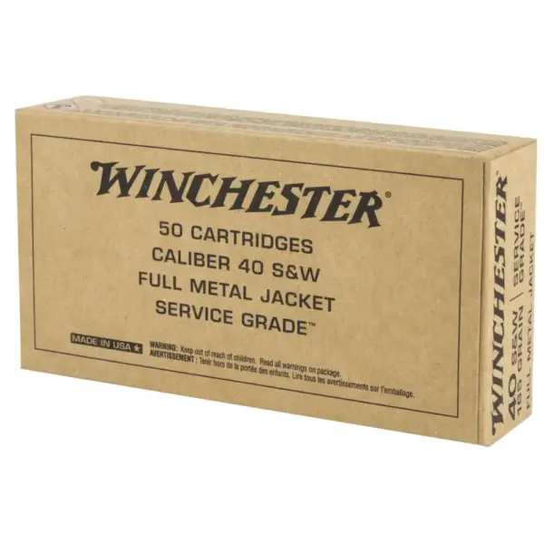 WINCHESTER SERVICE GRADE 40SW 165G FMJ 50RD BX