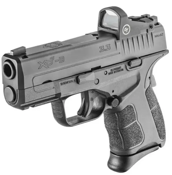 Springfield Armory XDSG9339CT XD-S Mod 2 OSP 9mm Luger 3.30" 9+1,7+1 Black Melonite Steel Slide Black Polymer Grip with CT Red Dot