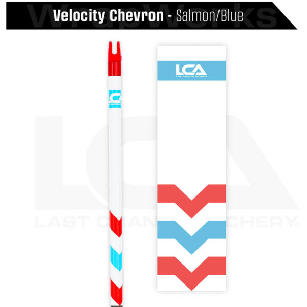 Last Chance WrapWorks Velocity Chevron   Salmon/Blue Precision Flex M-Series