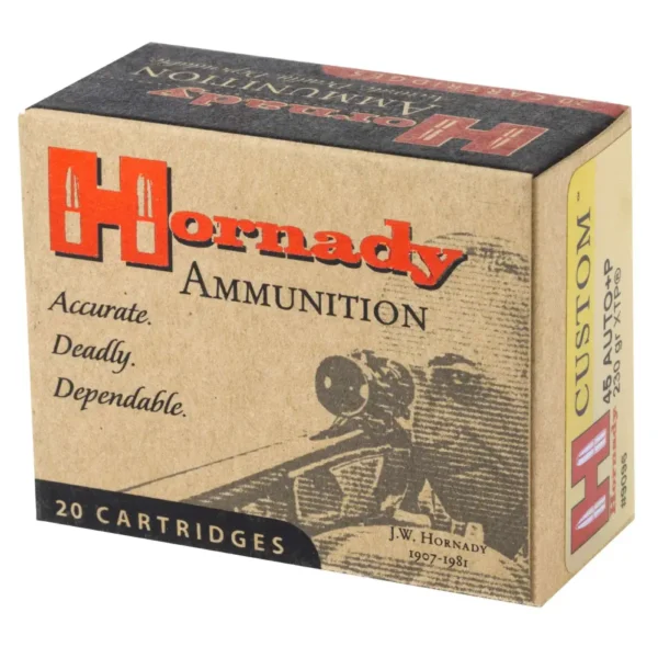 HORNADY CUSTOM 45 AUTO+P 230GR XTP 20RD BX 200RD CASE
