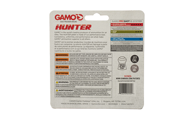 GAMO HUNTER ROUND NOSE 177CAL 250CT