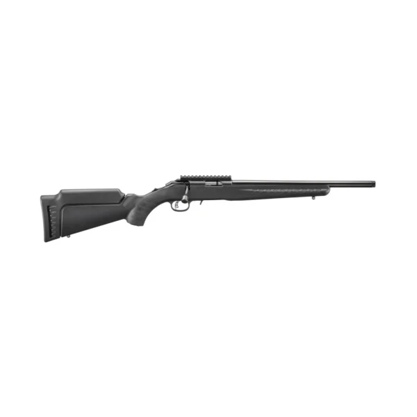 RUGER AMERICAN RIMFIRE 22WMR BOLT RIFLE 16.1"T.B. BLACK SYNTHETIC 1-9RD MAG