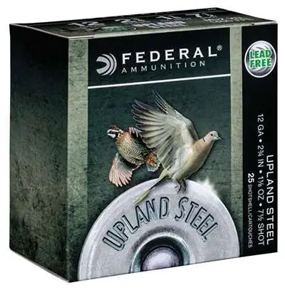 FEDERAL 12GA 2-3/4" 1 1/8 OZ 7.5 UPLAND STEEL 25 RD/BX 10 BX/CS