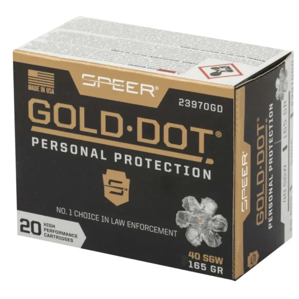 SPEER 40 S&W 165 GR GDHP AMMO 20 RD/BX 10 BX/CS