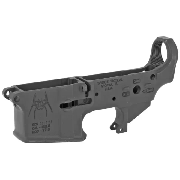 SPIKES TACTICAL STRIPPED LOWER RECEIVER MULTI CAL SPIDER LOGO
