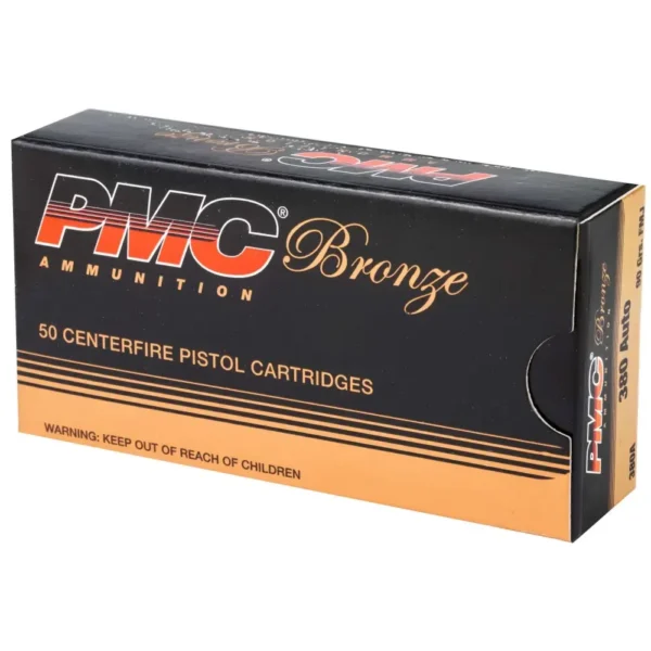 PMC BRONZE 380 AUTO 90GR FMJ 50RD BX 1000RD CASCE