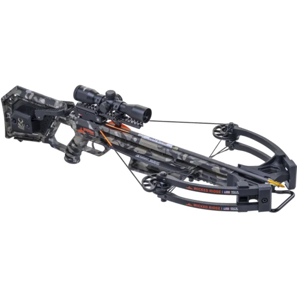 Wicked Ridge Commander 400 Crossbow Package ACUdraw ProView 400 Scope Peak Camo