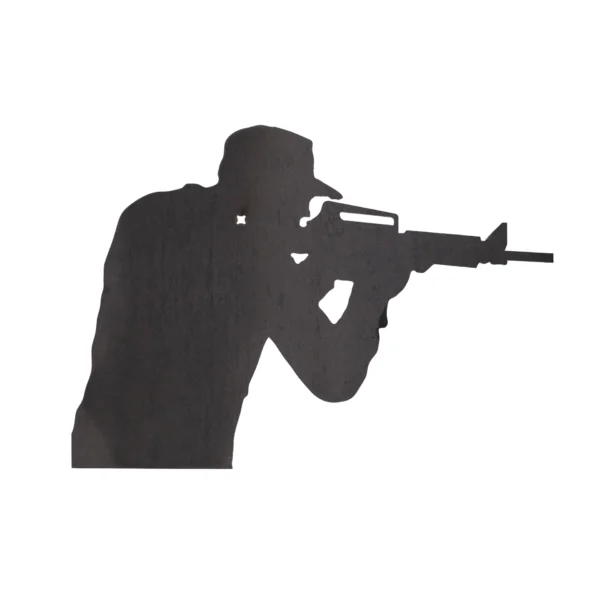 3/8" AR500 Steel Combatant Silhouette Target | Double Tap Industries