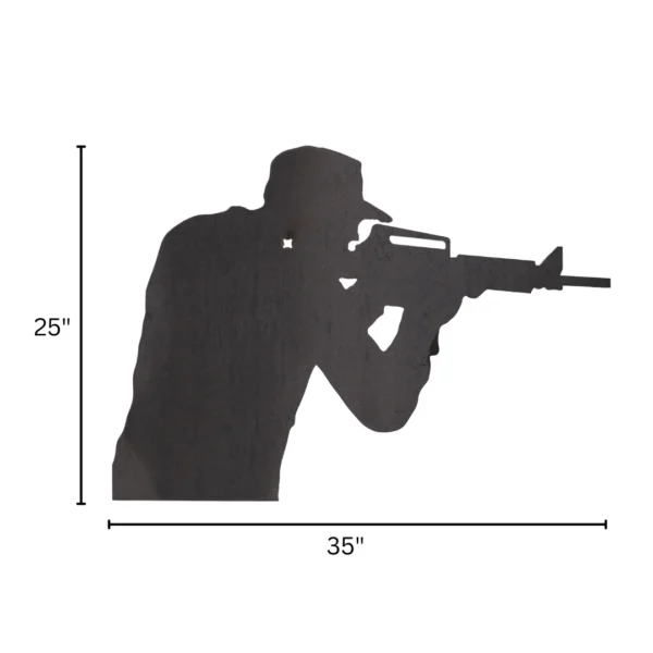3/8" AR500 Steel Combatant Silhouette Target | Double Tap Industries