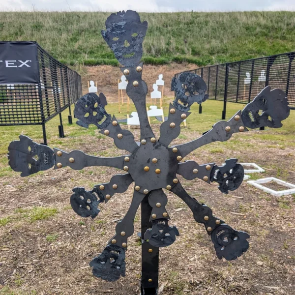 3/8" AR500 Zombie Paddles for Double Tap Ind. Texas Star Target - 6" or 8" (Set of 5)