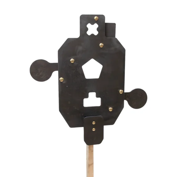3/8” AR500 Triple Threat Reactive Steel Target | Self-Resetting Multi-Paddle Target