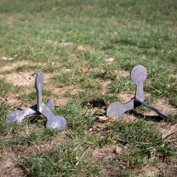 Jumping Jack Reactive 3/8" AR500 Steel Target - 4" Paddles - Welded