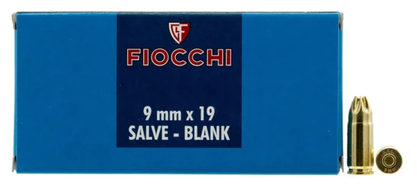 Fiocchi 9MMBLANK Pistol Blank 9mmLuger 50 Per Box/20 Case | Firearms ...